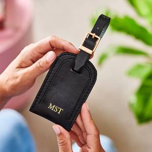 Personalizable Boda Favor Hombres Equipaje Etiquetas Patrón Fabricación de cuero con la Caja - Product Image 6