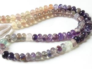 Cuentas sueltas verdes redondas lisas multicolores de fluorita Natural, 6-7mm, 16 "de longitud, agujero de 0,5mm para unidad de fabricación de joyas, hebra PME - Product Image 5