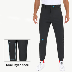 Pantalones de béisbol del equipo para adultos Color negro Fly Zip Front con dos cierres a presión Ropa deportiva de longitud completa Pantalones de béisbol para jóvenes - Product Image 3