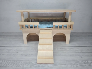 Wholesale Premium Wooden Small Guinea Pig House Chinchilla Small Animal Small Animal House Pet <strong>Cage</strong> Small Pet Habitat - Product Image 4