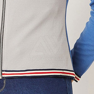 Chaqueta Bomber de Manga Larga para Mujer, con Cuello Alto, Color Sólido, Logotipo Personalizado al por Mayor, Tejido de Punto Impreso, Transpirable, para Otoño - Product Image 6