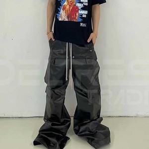Pantalon droit pour homme cintré rayé taille moyenne meilleur cuir pur bas prix 2025 dernier design pantalon en cuir pur pour homme élégant - Product Image 4