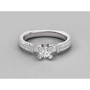 Bague solitaire pour femme en or jaune 9 carats avec diamant ovale de laboratoire, bijou raffiné pour fiançailles ou promesse, certifié IGI - Product Image 2