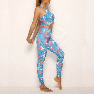 Juego de Yoga de sublimación de dos piezas con mallas de cintura alta 2025 Yoga de sublimación a la venta - Product Image 5