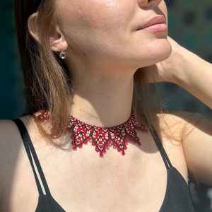 Handmade 8mm Sodalite <b>Beaded</b> Crystal <b>Choker</b> <b>Necklace</b> Natural Sodalite Stone Crafts Jewelry - Product Image 5