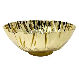 Antique Polished Aluminum <b>Crimp</b> Lining Design Eco-Friendly American Style Metal Fruit Bowl 0.4kg for Business Gifts - Product Image 1