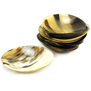 Bol de service en corne de bœuf véritable, fait main, écologique, multi-usages, classique, durable, pour la maison et la restauration - Product Image 1