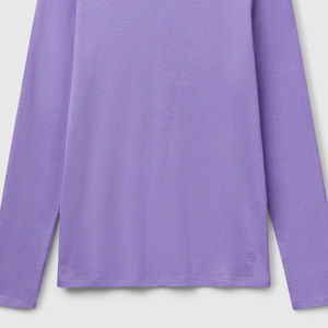 Camisetas casuales de manga larga para mujer, cuello redondo, talla grande, 100% algodón, ecológicas. - Product Image 5