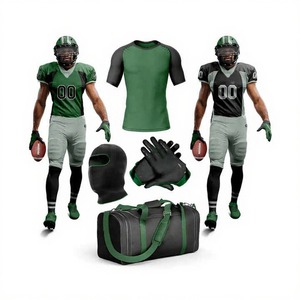 Custom Sublimation American Football Uniform Bundle for Adults Complete Set <b>Compression</b> Top, Gloves, and Durable <b>Bag</b> - Product Image 5