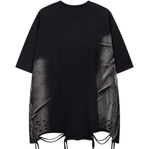 T-shirts pour hommesVente en gros de haute qualité 100% coton 230G impression lavage aux enzymes épaule tombante poids lourd Hiphop surdimensionné personnalisé unisexe - Product Image 6