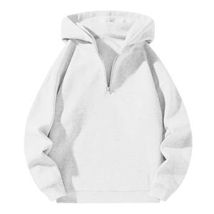 Quarter Zip Hombres Color sólido Americano Casual Sudadera Manga larga Retro Sudaderas con capucha Hombres Streetwear - Product Image 5