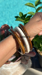 Brazalete de Incrustaciones de Hueso Premium, Joyería de Moda Artesanal con Engaste de Bisel para Regalo Unisex, Ocasión Comercial - Product Image 5