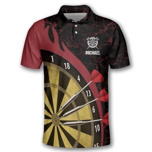 Maillot de polo professionnel Dart avec matériau doux et léger, impression par sublimation complète, couleurs résistantes à la décoloration et nom d'équipe personnalisé - Product Image 5