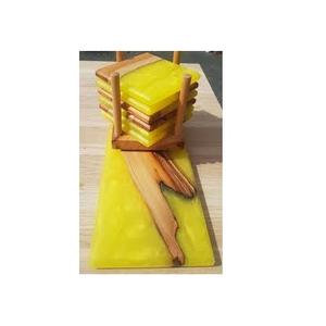 Posavasos de madera y resina con forma redonda para el hogar y la cocina, taza de té hecha a mano, venta al por mayor, superventas - Product Image 3