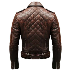 Hiver Saison Personnalisé 2025 Vintage Veste de motard en cuir Surdimensionné Extérieur Nouvelle Mode Veste de motard Vêtements décontractés Veste en cuir - Product Image 2