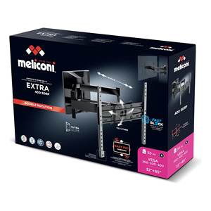 Support mural pour moniteur TV noir Extra 400 SDRP Plus VESA 400 x 400, capacité 55 kg, modèle 480874 - Product Image 2