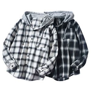 Camisa de Franela a Cuadros Personalizada, Resistente al Viento, con Cuello de Solapa, 100% Algodón, Otoñal, Gruesa, 400-450 GSM - Product Image 2