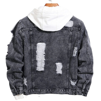 Veste en jean pour hommes hiver polaire doublé chaud bleu jean survêtement épais style camionneur bouton up streetwear manteau décontracté