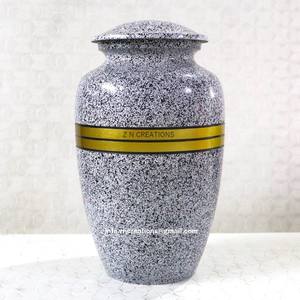 Fabricante de urnas de cremación Urnas de cremación con imagen de aluminio grabadas a mano para cenizas humanas Urnas de ceniza de latón para funeral - Product Image 4