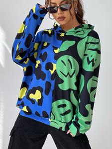 Sublimación personalizada Impreso de gran tamaño de las mujeres de poliéster Sudadera con capucha de invierno de longitud larga Sudadera con capucha - Product Image 5