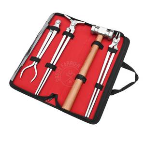 Kit complet d'outils de maréchal-ferrant dans un étui, outils de maréchal-ferrant pour chevaux avec pince à feu, pince ronde, marteau et écarteur de fer à cheval pour le travail de maréchalerie - Product Image 2