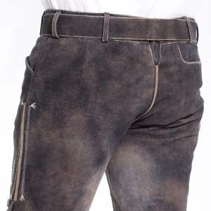 Lederhosen หนังบาวาเรียแท้สำหรับผู้ชายกางเกงขาสั้นเยอรมันแบบดั้งเดิมปรับแต่งได้สำหรับงานเทศกาล - Product Image 4