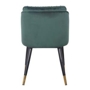 Modern Velvet Tufted Dining <b>Chair</b> <b>Gold</b> Trim Contemporary Farmhouse Style Comfortable Backrest for Living Room Fabric Furniture - Product Image 4