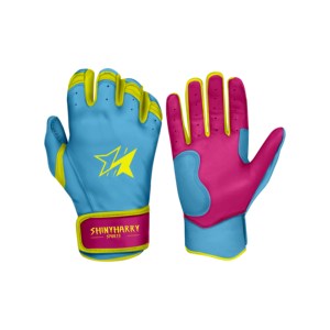 Gants de frappeur de baseball en cuir professionnels personnalisés en gros avec support de poignet couleurs et tailles personnalisables pour un usage adulte - Product Image 4
