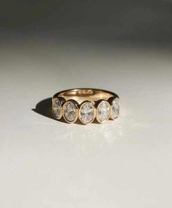 Lujo 4x6 MM hielo triturado Moissanite banda de compromiso alargado corte ovalado anillo de joyería de boda para mujeres en suministro a granel - Product Image 1