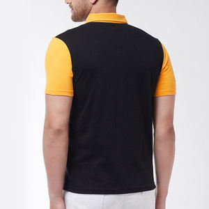 Polo premium para hombre, liso, negro, de manga corta, tela de algodón transpirable, corte ajustado, informal, moderno, para verano. - Product Image 4