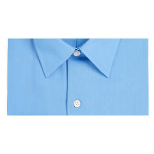 Camicia da Uomo 100% Cotone con Colletto, Bottoni Separati, Tessuto Popeline Antipiega, Blu, Taglia 15X32X33 - Product Image 3