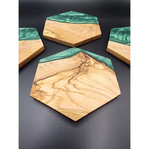 Handmade <b>Wood</b> Epoxy Coasters Decorative <b>Crafts</b> <b>Blank</b> <b>Wood</b> Slices Circles Round Tabletop Drink Coasters - Product Image 3