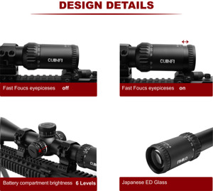 Lunette <span class=keywords><strong>de</strong></span> visée Cuinfi 5-30x56 FFP à fort grossissement, verre ED japonais, tube <span class=keywords><strong>de</strong></span> 34 mm, Zero-Stop, optique <span class=keywords><strong>de</strong></span> chasse pour un tir <span class=keywords><strong>de</strong></span> précision - Product Image 4