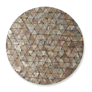 Wholesale Hot Design High Quality Mother of Pearl Decorative <b>Round</b> <b>Table</b> Placemat Capiz Shell Inlay Placemats - Product Image 3