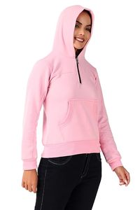 Definido por el usuario puro diseño de logotipo pesado OEM Sudadera con capucha Super sudaderas con capucha media cremallera kagaroo bolsillos mujeres sudaderas con capucha - Product Image 2
