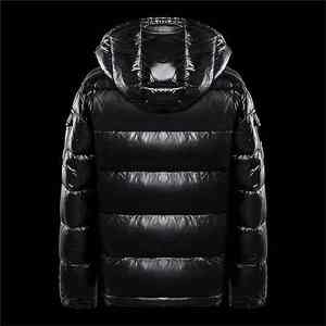 Veste matelassée matelassée brillante et coupe-vent pour hommes, veste matelassée à capuche épaisse noire, nouvel arrivage - Product Image 2