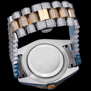 Montre Homme Or Rose 41MM avec Chiffres Romains, Montre-Bracelet Élégante et Scintillante pour Bijoux de Mode, Vente en Gros Direct Usine - Product Image 3