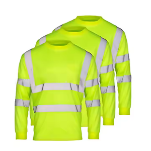 Chaleco de trabajo de invierno Hi Vis, chaleco de seguridad reflectante de nailon de algodón y poliéster con múltiples bolsillos, logotipo personalizable impermeable - Product Image 1
