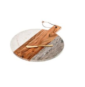 Tabla de quesos de mármol y madera, tabla de cortar con logotipo personalizado de forma cuadrada, rebanadora de queso de diseño maravilloso, última llegada - Product Image 3