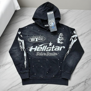 Ensemble de sweat-shirts Hip Hop Streetwear 2 pièces Sweat-shirt et pantalon surdimensionnés lavés vintage Hiver Couple Adolescents 100% coton Logo avant - Product Image 2