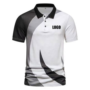 Polo de manga corta para hombre con logotipo personalizado de nuevo diseño, Polo informal para hombre, Polo de algodón - Product Image 5