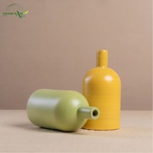 Jarrón de Bambú Hilado de Color Minimalista con Forma Enrollada, Ecológico y Duradero para Decoración de Interiores Art Deco - Product Image 5