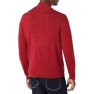 เสื้อสเวตเตอร์มีซิปครึ่งตัวของผู้ชายเสื้อสเวตเตอร์น้ำหนักเบาดีไซน์ตามสั่งผลิตจากปากีสถาน - Product Image 2