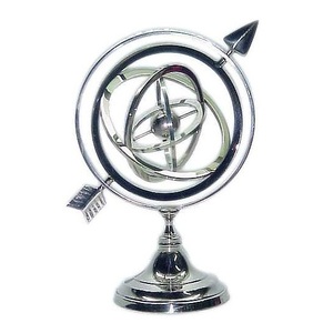 Escultura de metal ahueca hacia fuera la rotación decorativa globo terráqueo el mejor artículo de aluminio color dorado hierro Venta caliente de alta calidad - Product Image 2