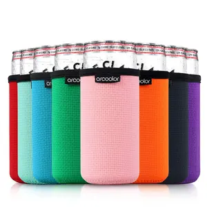 Custom Coozies Go Out Camping Top Performance Beer Can Holder Sleeve Neoprene Foam Cooler Bag
