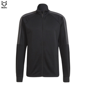 Men's Black Full <b>Zip</b> Tracksuit Sporty Quick Dry Polyester Track Suit Autumn Regular Fit Solid Color Stand Collar Long Sleeve - Product Image 2
