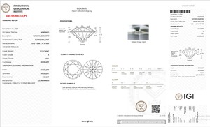B2B อัญมณีสำหรับ GIA ได้รับการรับรอง1.11 CT เพชรสีขาวหลวมธรรมชาติ N สี FL ไหลบริสุทธิ์บริสุทธิ์ BX-4ขัดตัดอดีตสำหรับเครื่องประดับ - Product Image 2
