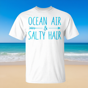Camiseta Ocean Air Salty Hair para niñas, estilo retro, para vacaciones de verano - Product Image 3