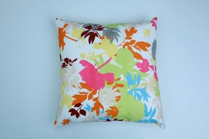 Fundas de cojín y almohada estampadas de algodón con patrón de hoja floral puro multicolor para el hogar, hoteles y jardines - Product Image 4