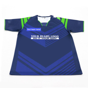 Vente en gros Ensembles de maillots de rugby respirants personnalisés Uniformes de sublimation Spandex/Polyester antibactérien à séchage rapide - Product Image 3